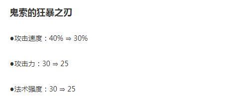 LOL7月24日斗魂竞技场羊刀削弱介绍图2