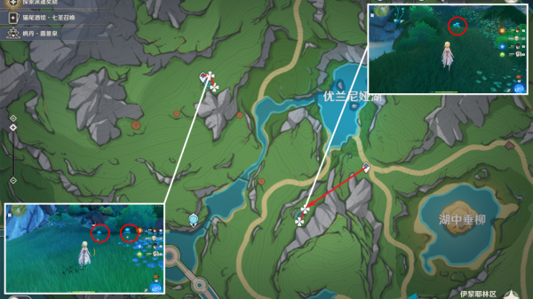 原神湖光铃兰位置在哪 4.2版湖光铃兰采集位置大全图3