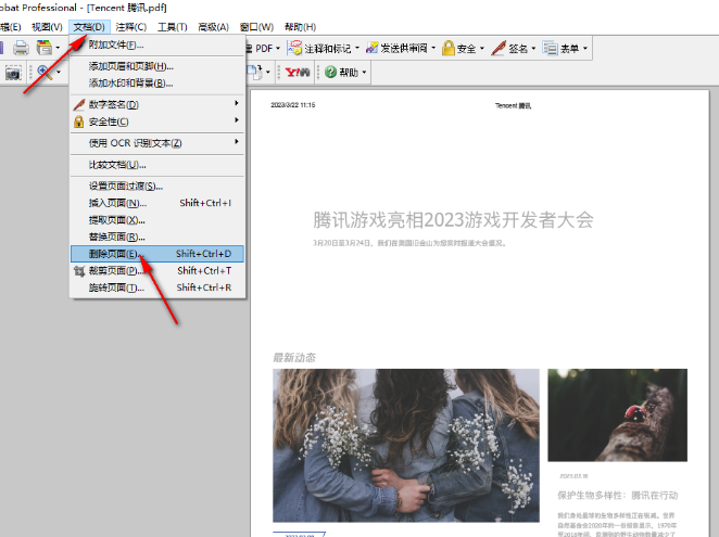 adobe acrobat如何删除其中一页 adobe acrobat删除页面教程一览图3